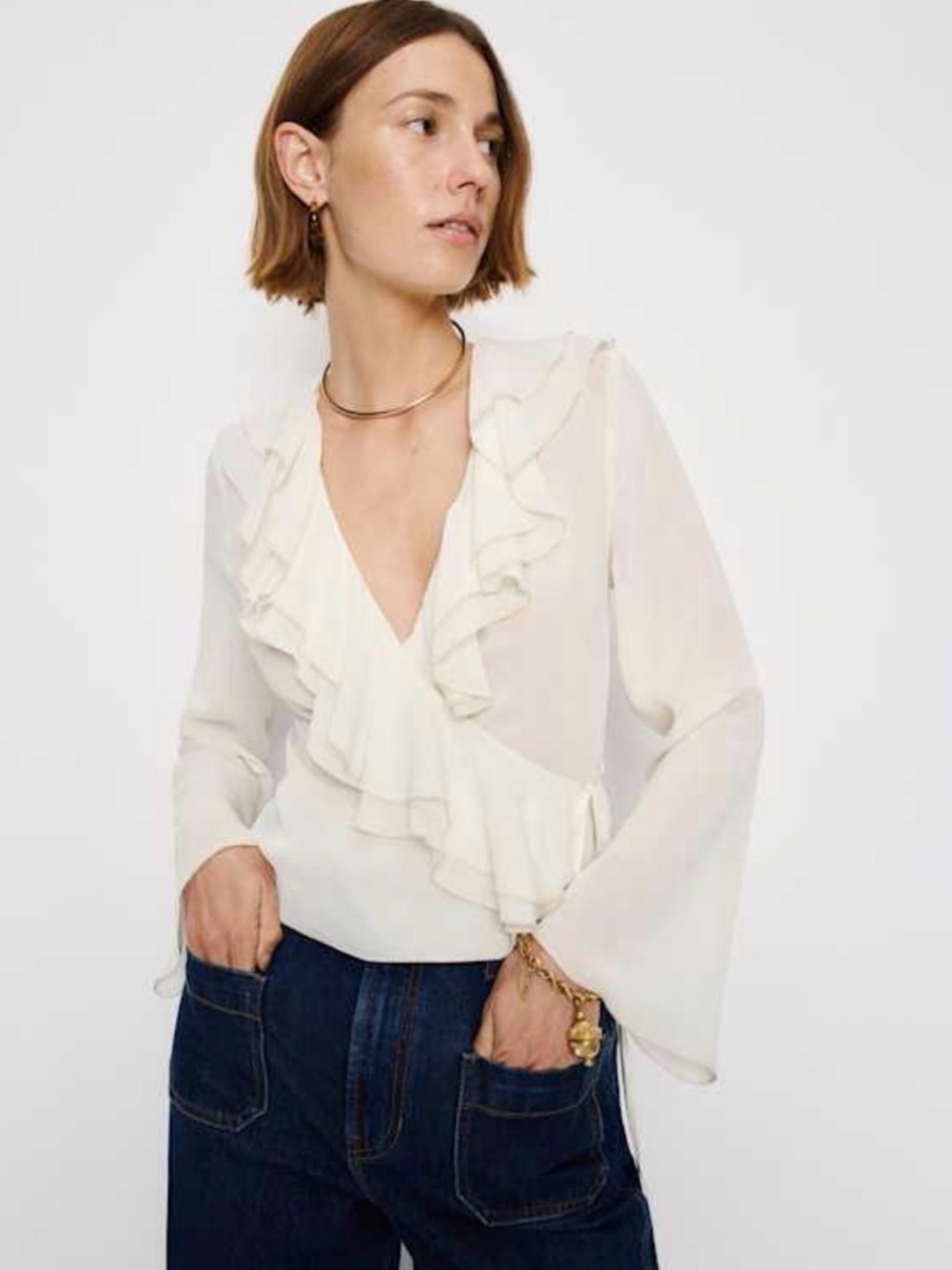 Reformation Cream Kilah Top